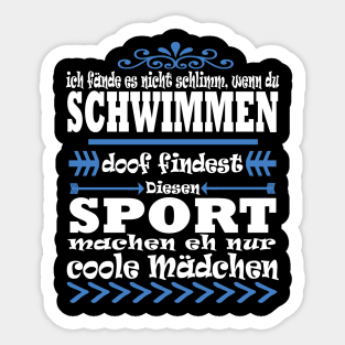 Schwimmen Sport Mädchen Leistungsschwimmer Sticker